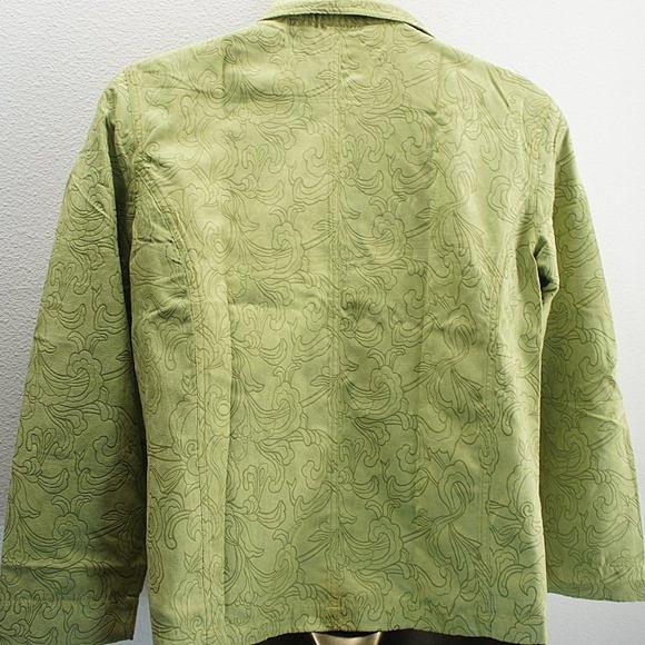 Additions by chicos faux suede embossed blouse size 3 - Picture 3 of 3